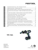 Festool TPC 18/4 I-Basic Operativní instrukce