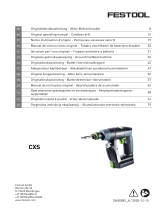 Festool CXS 2,6-Set Operativní instrukce