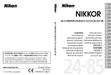 Nikon AF-S 24-85mm f/3.5-4.5G ED VR Nikkor Návod k obsluze
