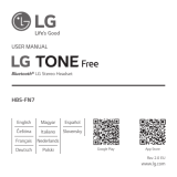 LG Tone Free Bluetooth Stereo Headset Uživatelský manuál