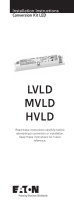 Eaton HVLD Series Installation Instructions Manual