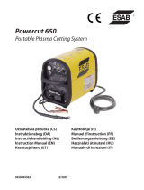 ESAB Powercut 650 Portable Plasma Cutting System Uživatelský manuál