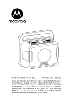 Motorola Sonic Maxx 810 Bluetooth Party Speaker Uživatelský manuál