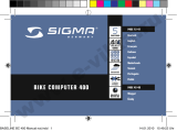 Sigma BIKE COMPUTER 400 Uživatelský manuál