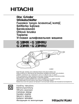Hitachi G 18MRU Uživatelský manuál