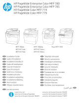 HP PageWide Enterprise Color MFP 780 Printer series instalační příručka
