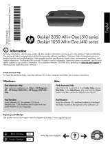 HP Deskjet 1050 All-in-One Printer series - J410 Návod k obsluze