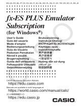 Casio fx-ES PLUS Emulator Subscription Uživatelský manuál