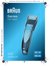 Braun HC50, HC20, Hair Clipper/Hair Perfect Uživatelský manuál
