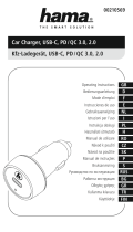 Hama 00210569 Car Charger, USB-C, PD/ QC 3.0, 2.0 Návod k obsluze