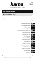 Hama 00210581 USB-C Car Charger Návod k obsluze