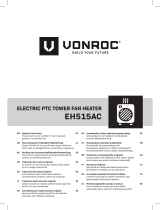 Vonroc EH515AC Electric PTC Tower Fan Heater Uživatelský manuál