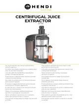 Hendi 221105 Centrifugal Juice Extractor Uživatelský manuál