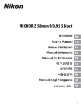 Nikon NIKKOR Z 58mm f/0.95 S Noct Uživatelský manuál
