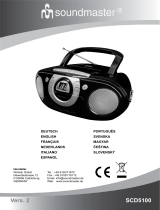 Soundmaster SCD5100 Radio CD Player Uživatelský manuál