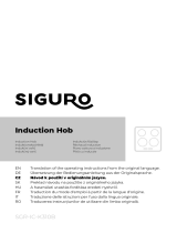 SIGURO SGR-IC-K310B Induction Hob Uživatelský manuál