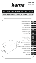 Hama 00086405 USB C and USB A 30W Mini Charger Uživatelský manuál